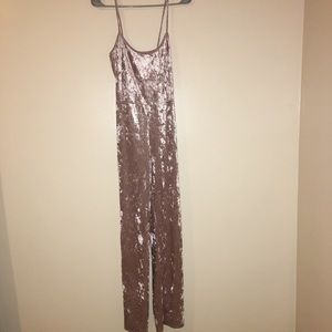 Velvet Pink Jumpsuit